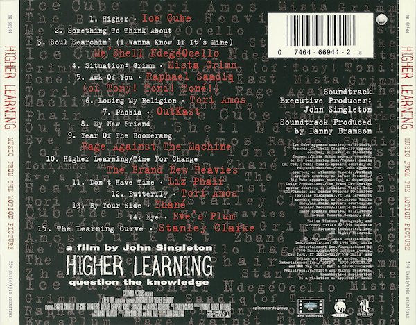 Various : Higher Learning: Music From The Motion Picture (CD, Album, RE)