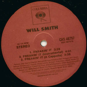 Will Smith : Freakin' It (12", Promo)