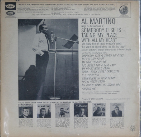 Al Martino : Somebody Else Is Taking My Place (LP, Album)