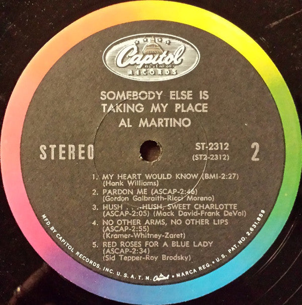 Al Martino : Somebody Else Is Taking My Place (LP, Album)