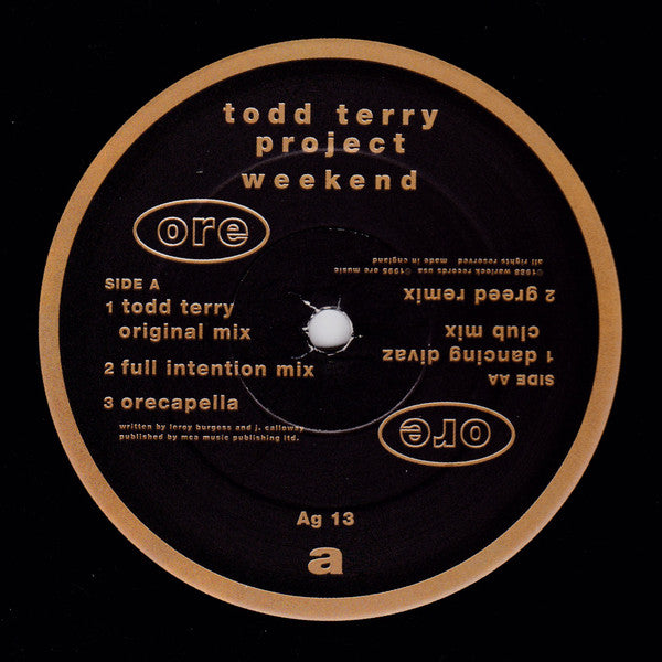 The Todd Terry Project : Weekend (12")