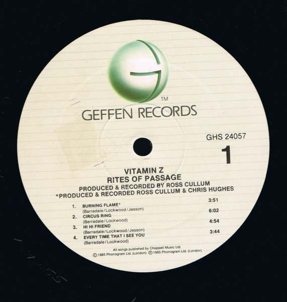 Vitamin Z : Rites Of Passage (LP, Album, SP )