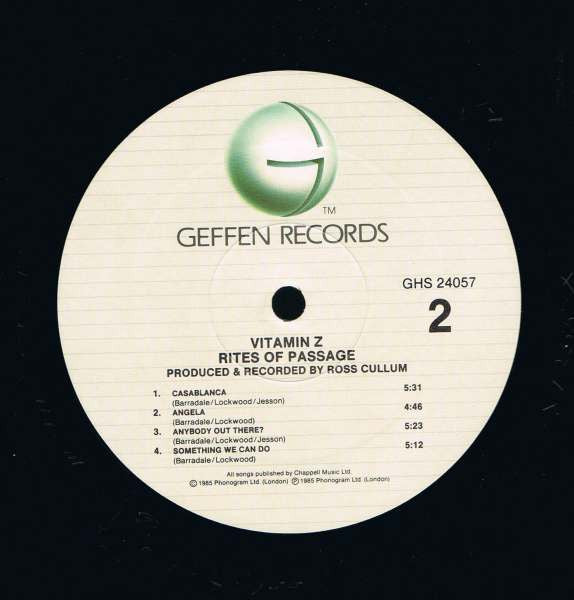 Vitamin Z : Rites Of Passage (LP, Album, SP )