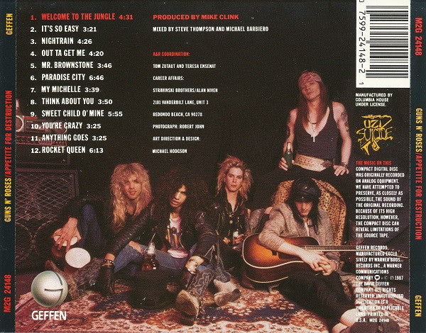 Guns N' Roses : Appetite For Destruction (CD, Album, Club, Rev)