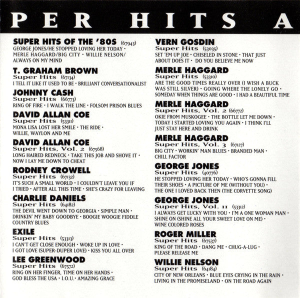 Marty Robbins : Super Hits (CD, Comp, RP)