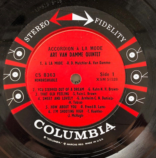 The Art Van Damme Quintet : Accordion A La Mode (LP, Album)