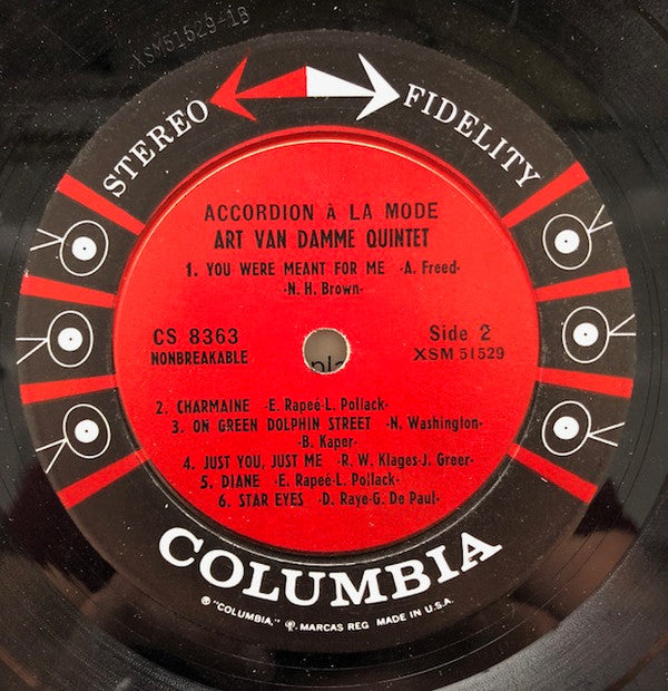 The Art Van Damme Quintet : Accordion A La Mode (LP, Album)