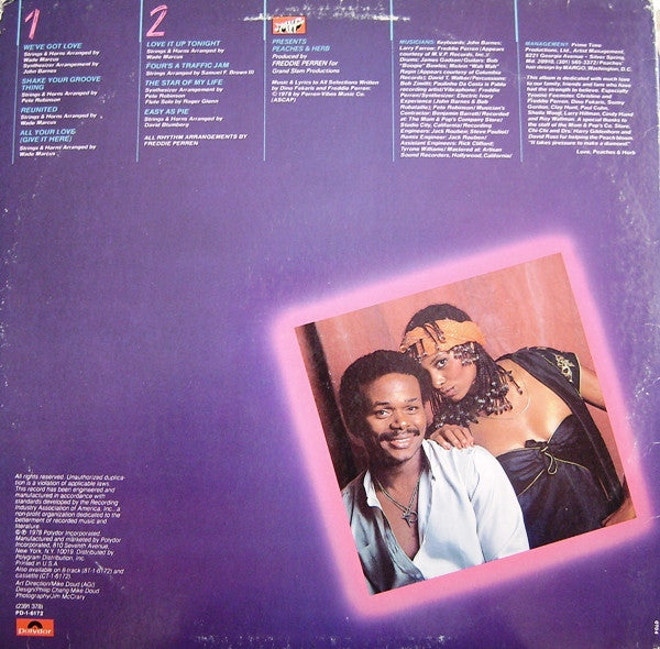 Peaches & Herb : 2 Hot! (LP, Album, PRC)