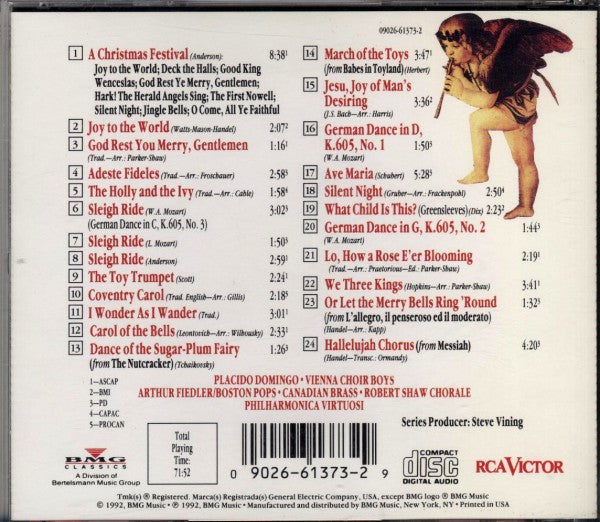 Placido Domingo, Die Wiener Sängerknaben, Arthur Fiedler & The Boston Pops Orchestra, The Canadian Brass, The Robert Shaw Chorale, Philharmonia Virtuosi : Sleigh Ride! (CD, Comp)
