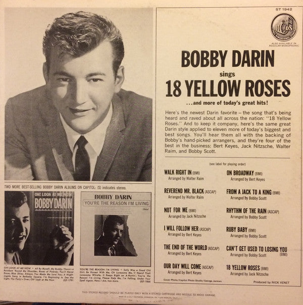 Bobby Darin : 18 Yellow Roses (LP, Album)