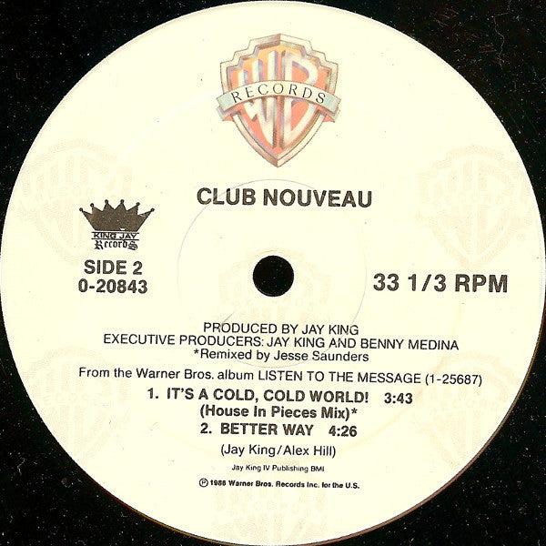 Club Nouveau : It's A Cold, Cold World! (12", Maxi)