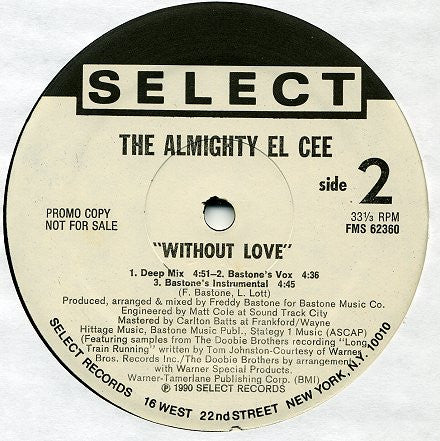 The Almighty El-Cee : Without Love (12", Promo)