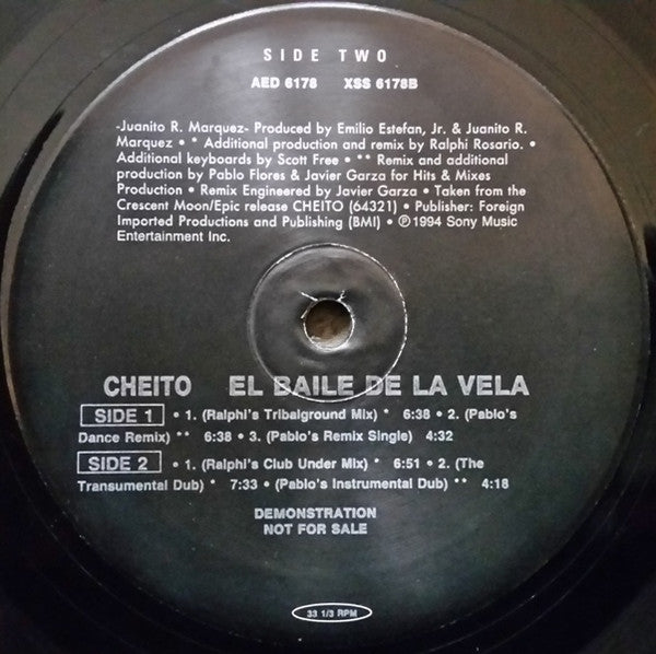 Cheito Quiñones : El Baile De La Vela (12", Single, Promo)