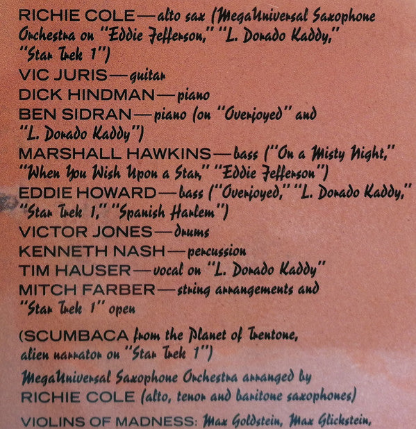 Richie Cole : Popbop (LP, Album)