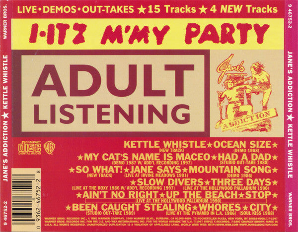 Jane's Addiction : Kettle Whistle (CD, Comp, Flo)