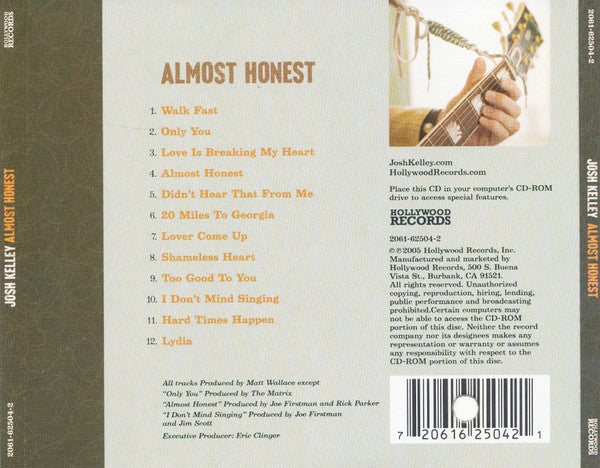 Josh Kelley : Almost Honest (CD, Album)