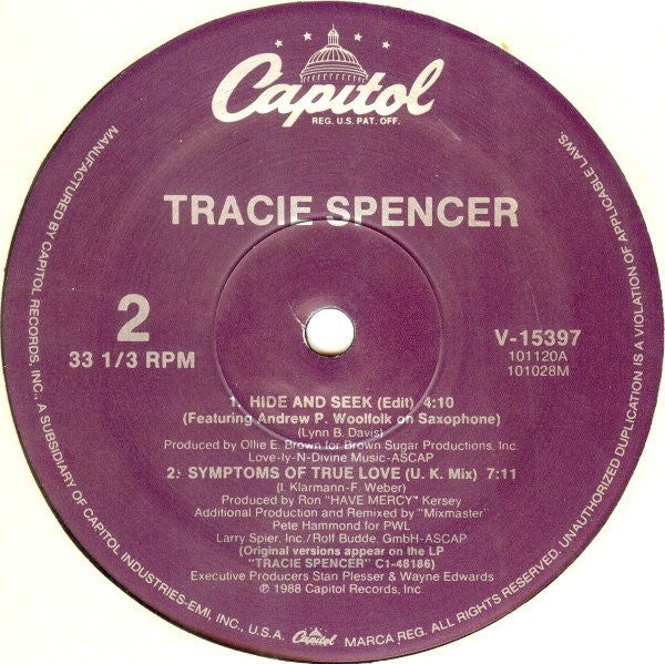 Tracie Spencer : Hide And Seek (12")