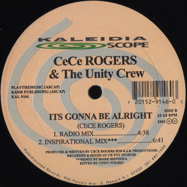 Ce Ce Rogers & The Unity Crew : Its Gonna Be Alright (12")