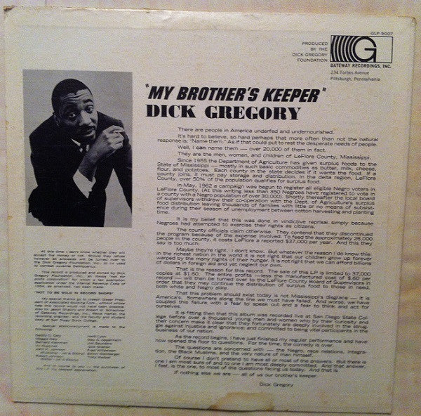 Dick Gregory : My Brother's Keeper (LP, Album)