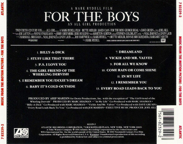 Bette Midler : For The Boys (Music From The Motion Picture) (CD, Album)
