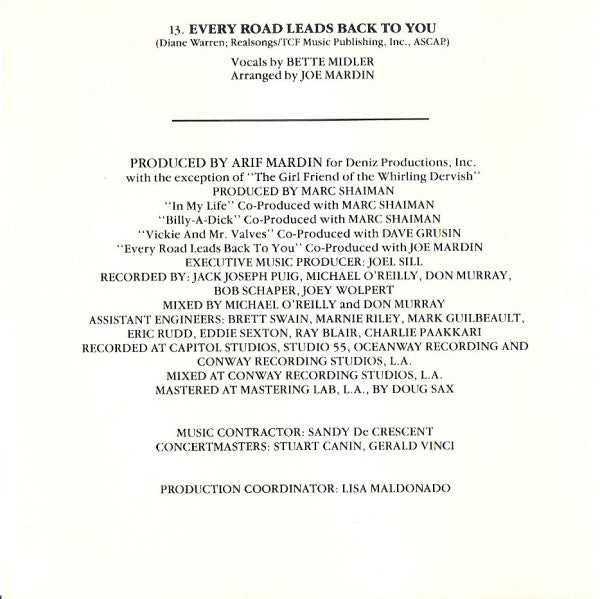 Bette Midler : For The Boys (Music From The Motion Picture) (CD, Album)