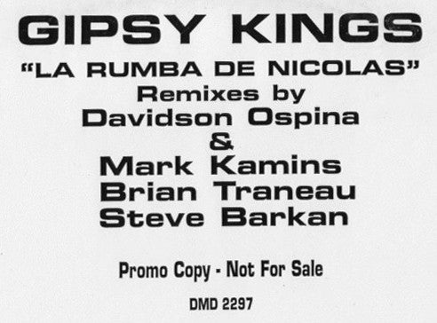 Gipsy Kings : La Rumba De Nicolas (12", Promo)