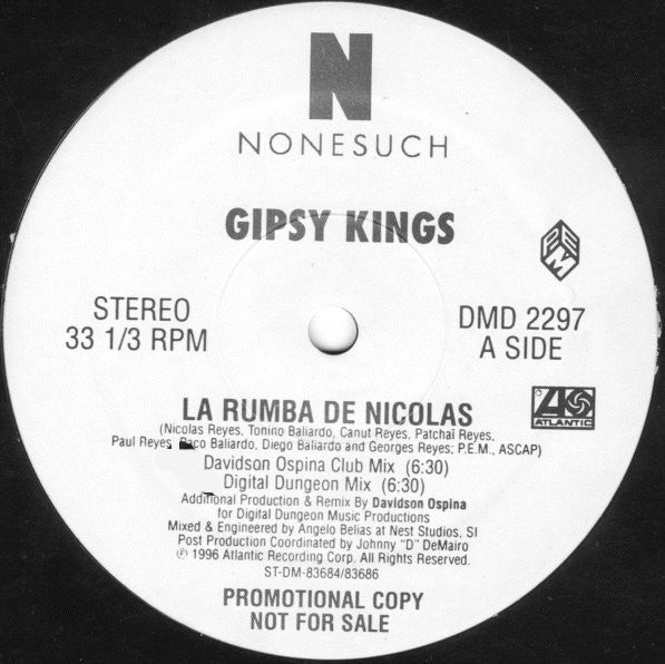 Gipsy Kings : La Rumba De Nicolas (12", Promo)