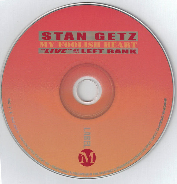 Stan Getz : My Foolish Heart "Live" At The Left Bank (CD, Album)