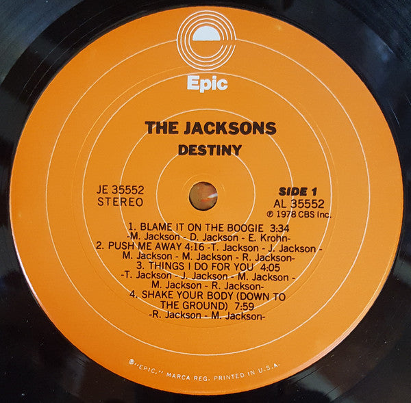 The Jacksons : Destiny (LP, Album, Gat)