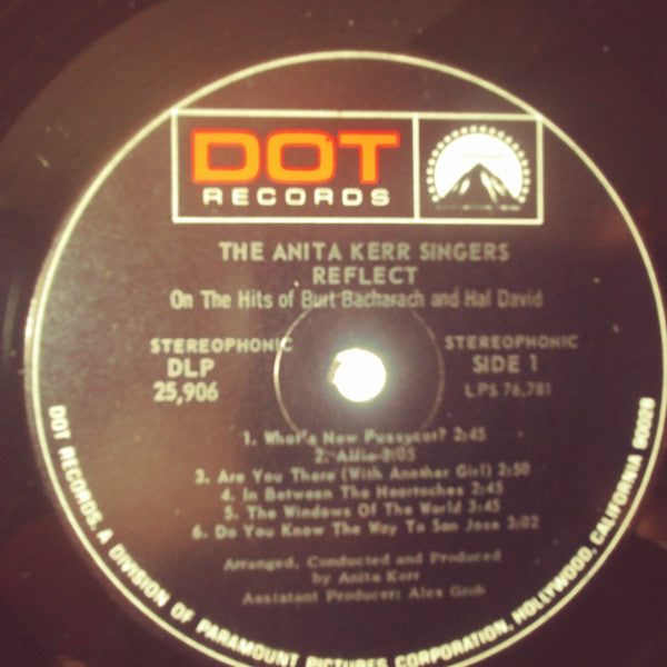 The Anita Kerr Singers : The Anita Kerr Singers Reflect On The Hits Of Burt Bacharach & Hal David (LP, Album)