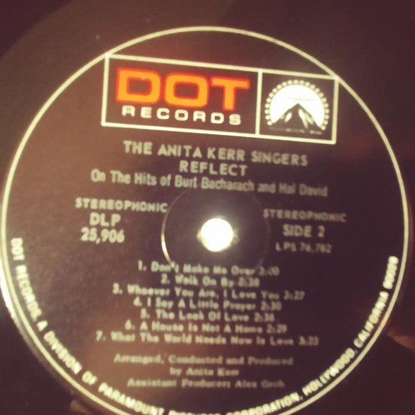 The Anita Kerr Singers : The Anita Kerr Singers Reflect On The Hits Of Burt Bacharach & Hal David (LP, Album)
