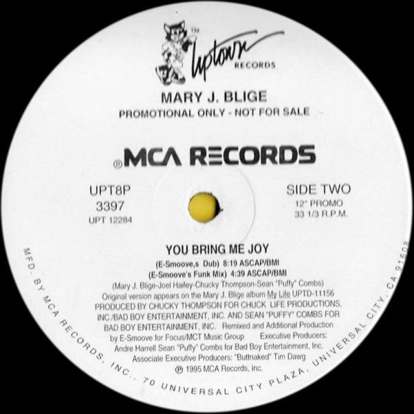 Mary J. Blige : You Bring Me Joy (12", Promo)