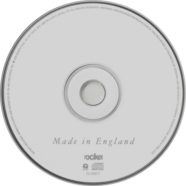 Elton John : Made In England (CD, Album, Club, CRC)