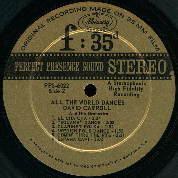 David Carroll & His Orchestra : All The World Dances (LP, Album, Gat)