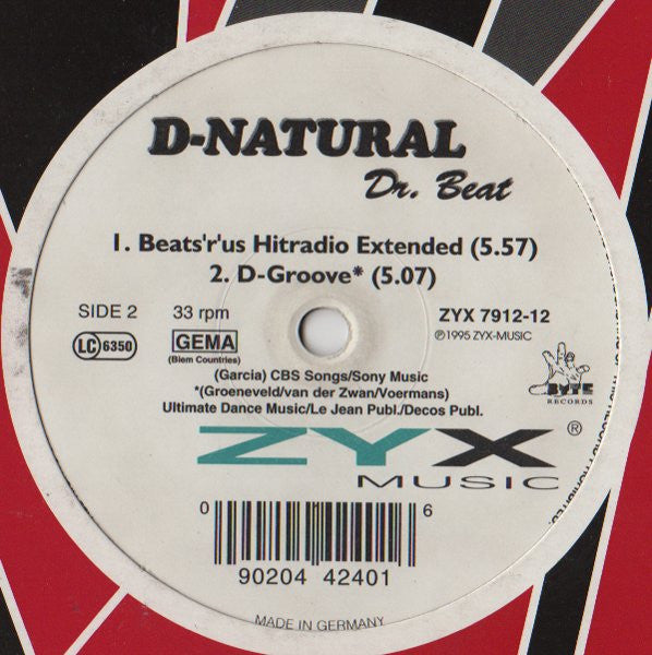 D-Natural : Dr. Beat (12")