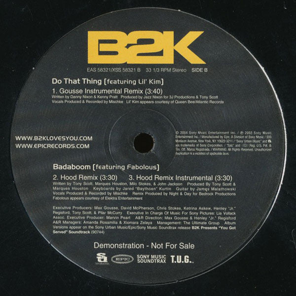B2K : Badaboom (Remixes) (12", Promo)