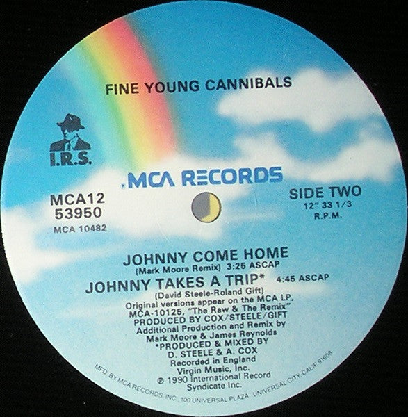 Fine Young Cannibals : Johnny Come Home (Mark Moore 12" Version) (12", Single)