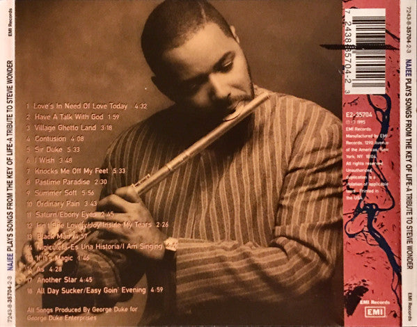 Najee : Plays Songs From The Key Of Life (CD, Album, Promo)