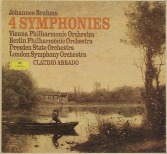 Johannes Brahms, Claudio Abbado, Wiener Philharmoniker, Berliner Philharmoniker, Staatskapelle Dresden, London Symphony Orchestra : 4 Symphonies (4xLP, Comp, Club + Box)