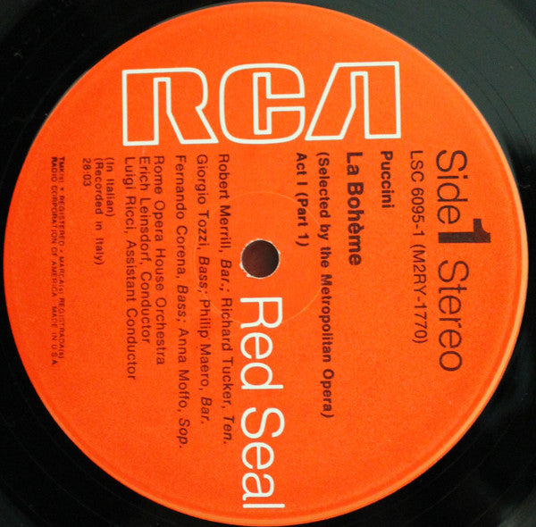 Giacomo Puccini : La Bohème (Box + 2xLP, Album, RP)