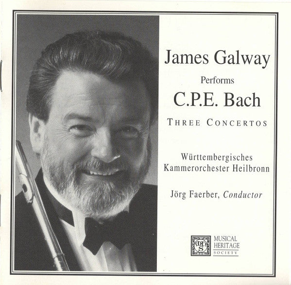 James Galway, Carl Philipp Emanuel Bach, Württembergisches Kammerorchester, Jörg Faerber : Three Concertos (CD, Album)