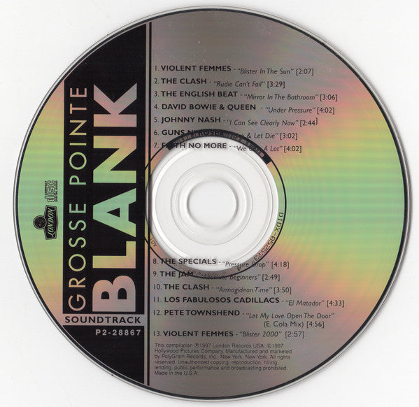 Various : Grosse Pointe Blank Soundtrack (CD, Comp, Club)