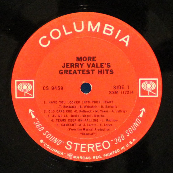 Jerry Vale : More Jerry Vale's Greatest Hits (LP, Comp)