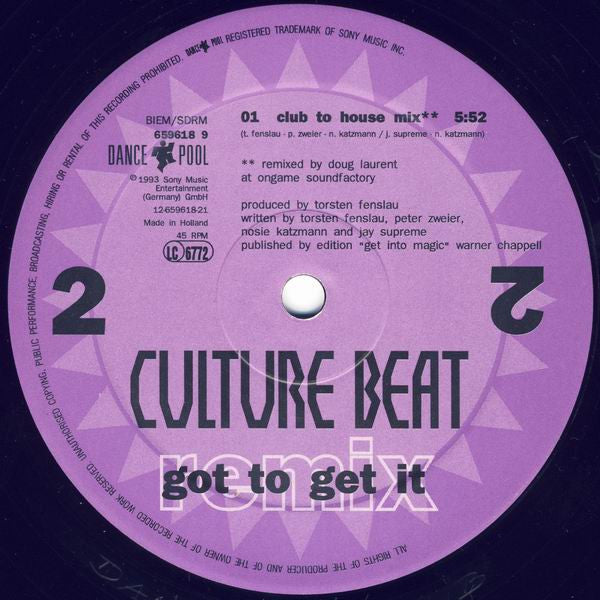 Culture Beat : Got To Get It (Remix) (2x12")