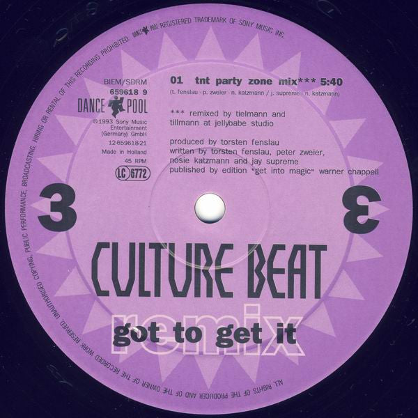 Culture Beat : Got To Get It (Remix) (2x12")