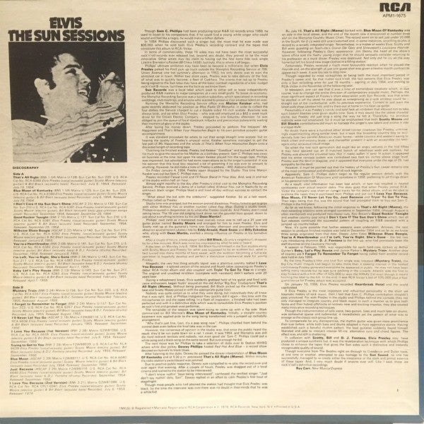 Elvis Presley : The Sun Sessions (LP, Comp, Mono, RE)