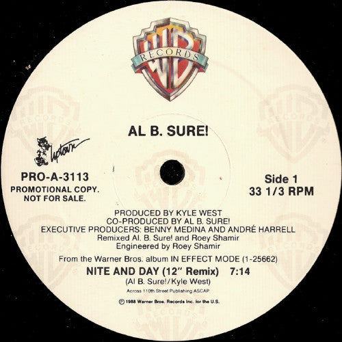 Al B. Sure! : Nite And Day (12", Promo)