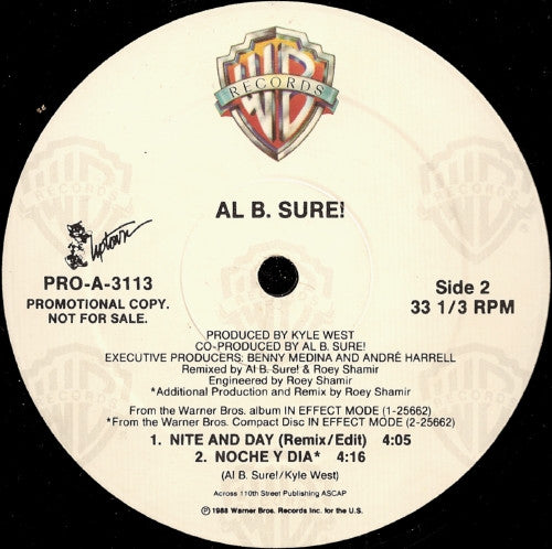 Al B. Sure! : Nite And Day (12", Promo)