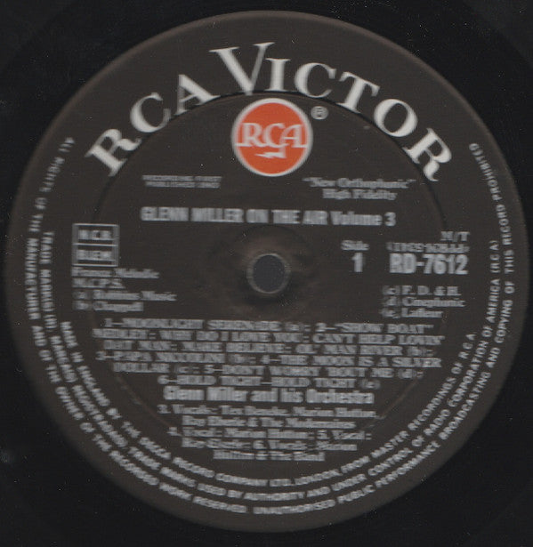 Glenn Miller : On The Air Volume 3 (LP, Mono)