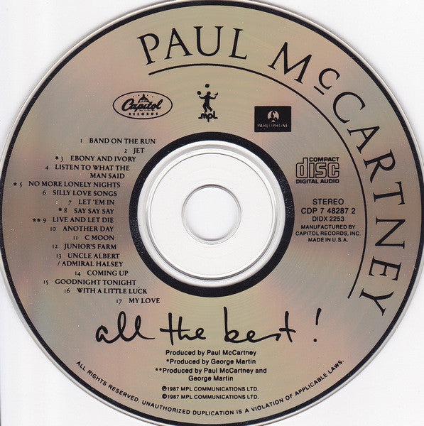 Paul McCartney : All The Best ! (CD, Comp)